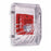 Grainger - Audible / Strobe Guard 4 X 6-1/2 X 8-1/2 Inch, Clear, Polycarbonate, With Flush Mounting, Open Back, Indoor, -40 to 250°F Operating Temperature - 1DPE2