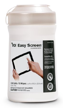 Professional Disposables Easy Screen Presaturated Task Wipe With Alcohol White NonSterile 6 X 9 Inch Disposable - P03672