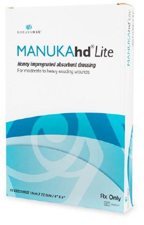 Manukamed MANUKAhd Lite Impregnated Dressing 4 X 5 Inch Polymer Manuka Honey Sterile - 31