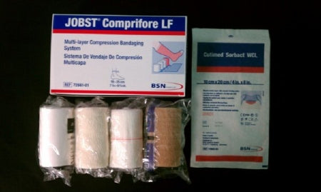 BSN Medical JOBST Comprifore LF 4 Layer Compression Bandage System 7 to 10 Inch 40 mmHg No Closure Tan / White Ankle NonSterile - 7266101