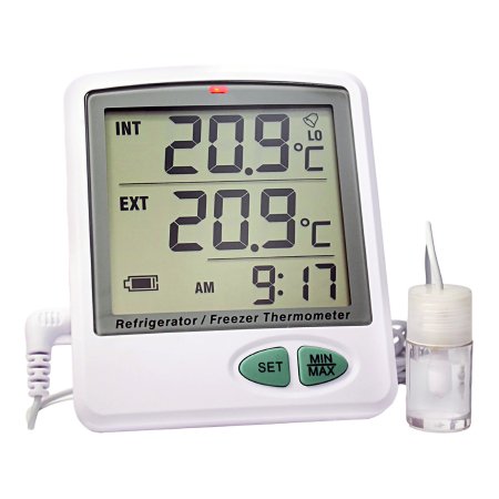 Thermco - Datalogging Refrigerator / Freezer Thermometer Fahrenheit / Celsius -22° to +158°F (-30° to +70°C) Bottle Probe Door / Wall Mount Battery Operated - Thermco Products - ACCRT8002