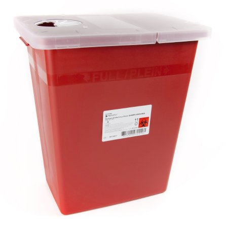 McKesson McKesson Prevent Sharps Container 13-3/4 W X 13-3/4 D X 14 H Inch 8 Gallon Red - 80-8705