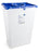 McKesson McKesson Prevent Pharmaceutical Waste Container 24-3/5 H X 17-3/10 W X 13 L Inch 18 Gallon White Base / Blue Lid - 2257