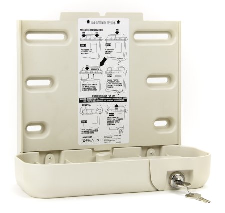 McKesson Prevent - Sharps Collector Bracket Locking Wall Cabinet Plastic - 2240