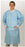Valumax International Lab Coat Sky Blue Large Knee Length Limited Reuse - 34060LBL