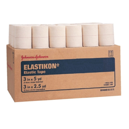Johnson & Johnson Consumer Elastikon Elastic Tape Cotton 3 Inch X 2-1/2 Yard White NonSterile - 10381370051753