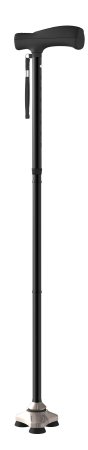 Drive Medical HurryCane Freedom Edition Folding Cane Aluminum 30-1/2 to 37-1/2 Inch Height Black - HCANE-BK-C2