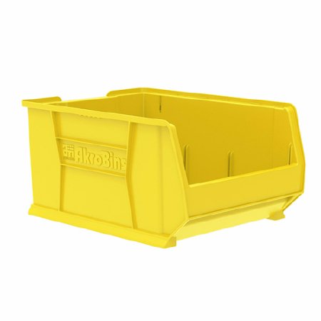 AkroBins Super-Size - Storage Bin Yellow Plastic 12 X 18-1/4 X 23-7/8 Inch - 30289YELLO