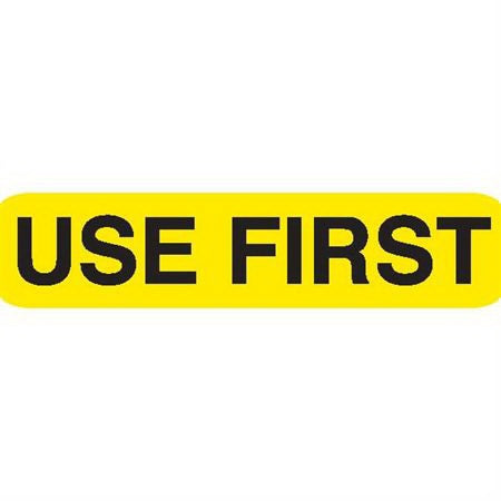 Market Lab Inc Pre-Printed Label Auxiliary Label USE FIRST Yellow 37-100 X 11-31/50 Inch - 9101