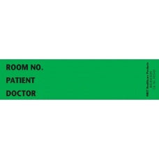 First Healthcare Products Pre-Printed Label Communication Fill In Room No./Patient/ Doctor Green 1-3/8 X 5-3/8 Inch - 5033-02