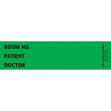 First Healthcare Products - Pre-Printed Label Advisory Label Green Room No_Paitent_Doctor_ Black Patient Information 1-3/8 X 5-3/8 Inch - 5033-02