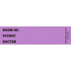 First Healthcare Products - Pre-Printed Label Advisory Label Violet Paper Room No_Paitent_Doctor_ Black Patient Information 1-3/8 X 5-3/8 Inch - 5033-17