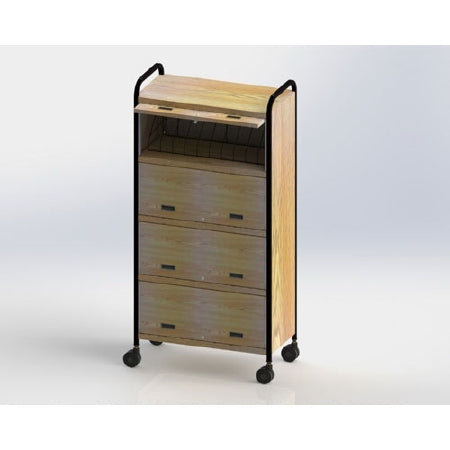 First Healthcare Products Privacy Chart Rack 40 Pockets Classic Oak - 639040P