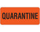 Shamrock - Pre-Printed Label Warning Label Fluorescent Red Cardstock Qyarantine Black Biohazard 1 X 2-1/4 Inch - UPCR-6072