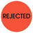 Uline - Pre-Printed Label Advisory Label Orange Rejected Black Quality Control Label 2 Inch - S-10371