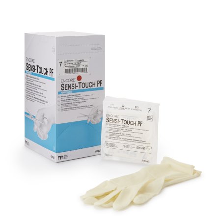 ENCORE Sensi-Touch PF - Surgical Glove Size 7 Sterile Pair Latex Extended Cuff Length Smooth White Not Chemo Approved - 7824PF