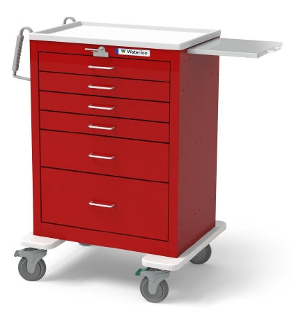Waterloo Industries Emergency Cart Steel 24.5 X 29 X 42 Inch 6 Drawers Red - UTRLU-333369-RED