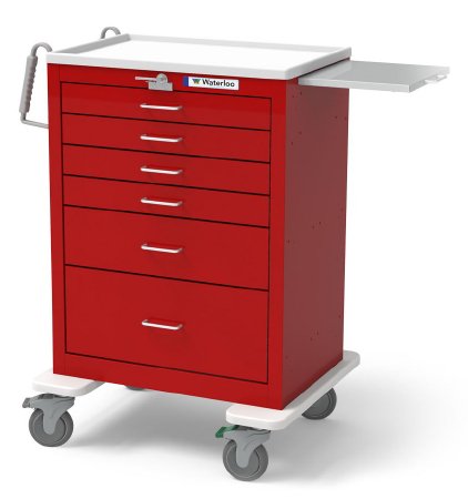 Waterloo Industries - Emergency Cart Steel 24.5 X 29 X 42 Inch Red 16.5 X 22 Inch, Drawer Height: Four 3 Inch Drawer, One 6 Inch Drawer, One 9 Inch Drawer - UTRLU-333369-RED