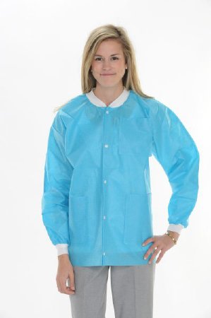 Valumax International Lab Jacket Valumax Extra-Safe Aqua Large Hip Length Limited Reuse - 3630AQL