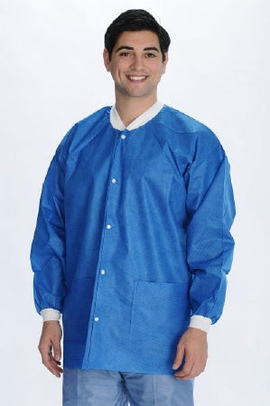Valumax International Lab Jacket Valumax Extra-Safe Deep Sea Blue Medium Hip Length Limited Reuse - 3630DBM