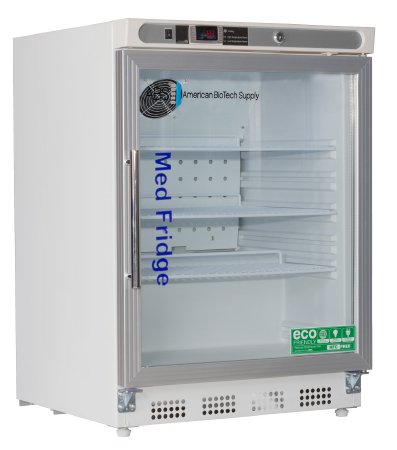 Horizon Scientific Inc ABS Undercounter Refrigerator Pharmaceutical 4.5 cu.ft. 1 Swing Glass Door Automatic Defrost - PH-ABT-HC-UCBI-0404G