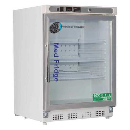 Horizon Scientific Inc ABS Undercounter Refrigerator Pharmaceutical 4.5 cu.ft. 1 Glass Door Automatic Defrost - PH-ABT-HC-UCBI-0404G-LH