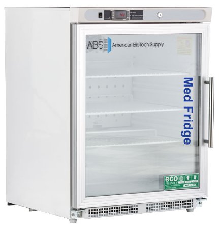 ABS - Undercounter Refrigerator Pharmaceutical 4.6 cu.ft. 1 Glass Door Left Hinged Cycle Defrost - PH-ABT-HC-UCBI-0404G-ADA-LH