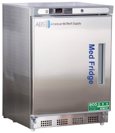 ABS - Undercounter Refrigerator Pharmaceutical 4.5 cu.ft. 1 Swing Door Left Hinged Cycle Defrost - PH-ABT-HC-UCBI-0404SS-LH