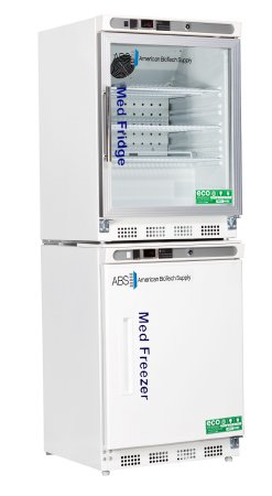 ABS - Refrigerator / Freezer Pharmaceutical 9 cu.ft. 2 Swing Doors; 1 Glass, 1 Solid Cycle / Manual Defrost - Horizon Scientific - PH-ABT-HC-RFC9G