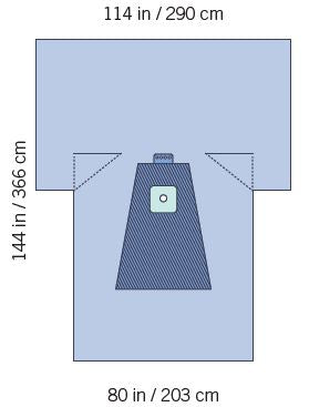 Invenio Healthcare SteriGuard Orthopedic Drape Lower Extremity Drape 114 W X 80 W X 144 L Inch Sterile - I80-09151G-S