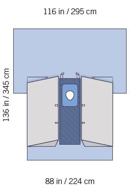 SteriGuard - Orthopedic Drape Hip Drape 116 W X 88 X 136 L Inch Sterile - I80-09154G-S