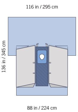 Invenio Healthcare SteriGuard Orthopedic Drape Hip Drape 116 W X 88 X 136 L Inch Sterile - I80-09154G-S