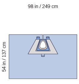 SteriGuard - Orthopedic Drape Shoulder Split Drape 100 W X 63 L Inch Sterile - I80-09167G-S