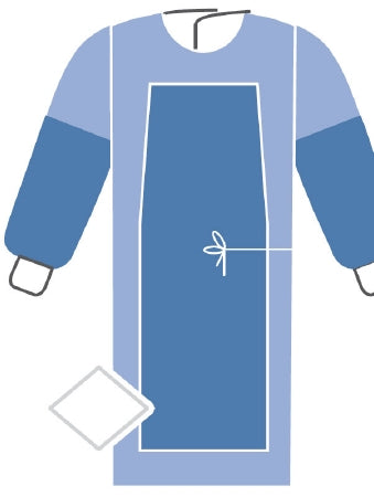 ComfortGuard - Film-Reinforced Surgical Gown with Towel X-Large Blue Sterile AAMI Level 3 Disposable - I90-1230-S1