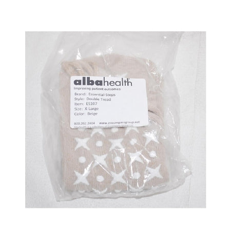 Alba Healthcare SOCK, SAFETY ESSENTIAL STEPS DBL TREAD ADLT BGE XLG (48PR/CS - ES107
