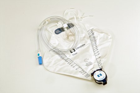 Cardinal Dover Urinary Drain Bag Anti-Reflux Valve / Splashguard II Drain Spout 2000 mL Vinyl - 6208-