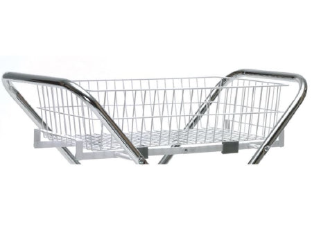 Market Lab Inc MarketLab Storage Basket White Chrome Plated Steel 6 X 14 X 24-1/2 Inch - 2336