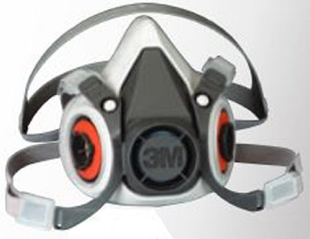 R3 Safety 3M Particulate Respirator Mask Half Face Adjustable Head Strap Medium Gray / White - 665501761