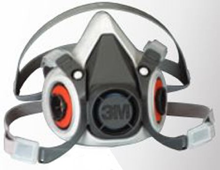 3M 6000 - Reusable Respirator Industrial N95 Half Face 4 Point Adjustable Head Strap Medium Gray - 665501761