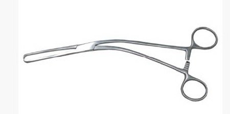 Medgyn Products - Tenaculum 9 Inch, 5 X 6 Teeth, Curved, Bierer Angled - 031010