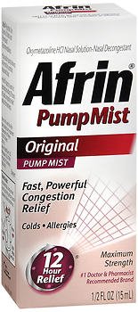 Afrin Original - Sinus Relief 0.05% Strength Nasal Spray 15 mL - 04110081121