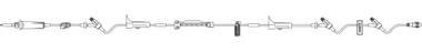 B. Braun Infusomat Space Pump Pump Set 15 Drops / mL Drip Rate 120 Inch Tubing 3 Ports - 362431