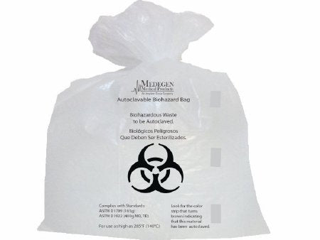 Medegen Medical Products - Biohazard Waste Bag 44 gal. Clear Bag Polypropylene 38 X 47 Inch - AC3847C