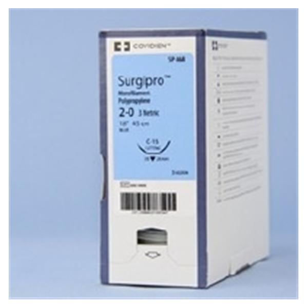 Medtronic MITG-Covidien Suture 7-0 Polypropylene P-10 Surgipro Blue 18" Monofilament 36/Ca - SP1696