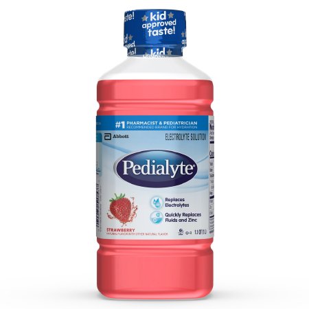 Abbott Nutrition Pedialyte Pediatric Oral Electrolyte Solution Strawberry Flavor 1Liter Bottle Ready to Use - 53983