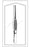 Merit - Tissue Forceps 5 Inch Length Mid Grade Stainless Steel Sterile NonLocking Thumb Handle Straight 1 X 2 Teeth - 96-2579M