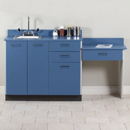 Clinton Industries Quick Care Base Cabinet Floor Standing Laminate 3 Drawer / 2 Shelf - 8042-OSD-1NT-2NT