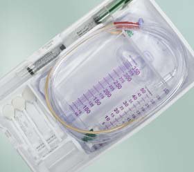 SURESTEPLUBRI-SIL I.C. - Indwelling Catheter Tray Foley 16 Fr. 5 cc Balloon Silver Hyrogel Coated Silicone - A300416A