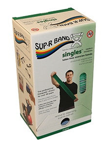 Fabrication Enterprises Sup-R Band Exercise Resistance Band Green 5 Inch X 5 Foot Medium Resistance - 10-6303-30
