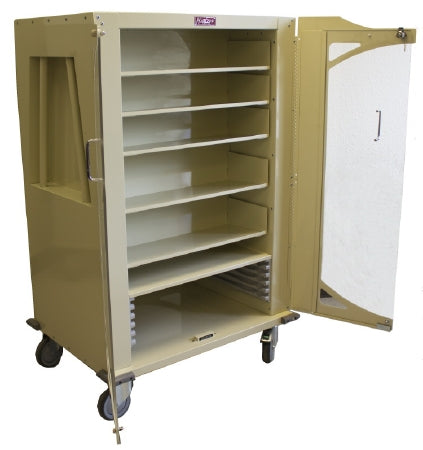 Harloff Suture Cart Steel Framed Acrylic Doors, 20 Gauge Powder Coated Steel 25 X 29.5 X 52.5 Inch Sand - S-SUTURE2-K